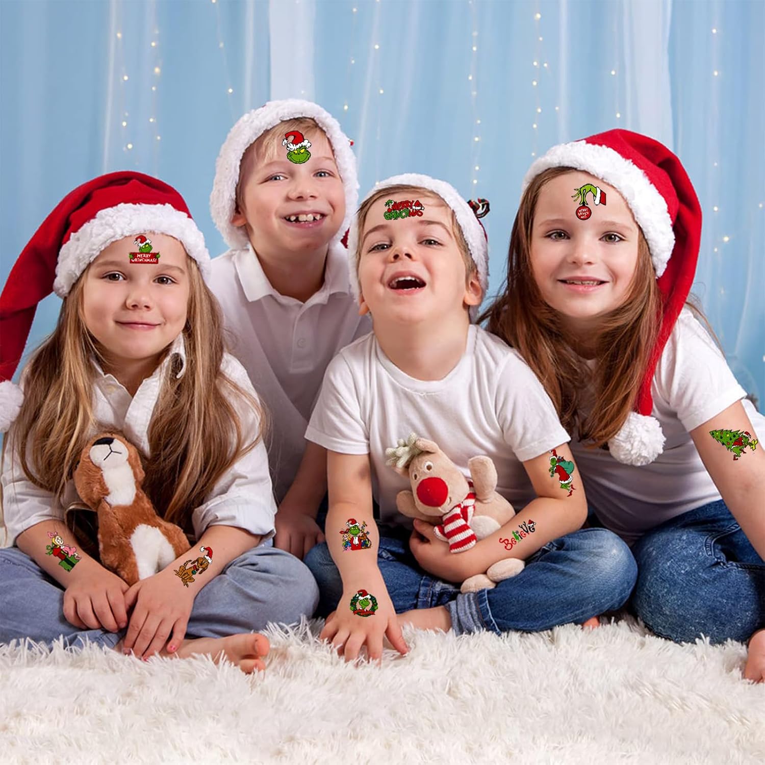 Christmas Temporary Tattoos for Kids - 60 Sheets Christmas Tattoo Stickers for Crafts - Xmas Stocking Stuffers Party Favors for Christmas Decorations Party Supplies - Image 5