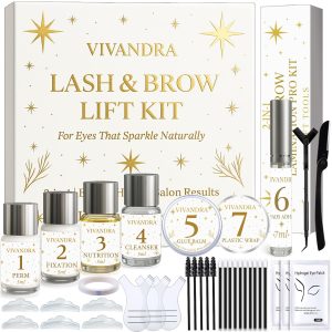 2-IN-1 Lash Lift & Brow Lamination Kit – Professional Kit for Fuller Brows & Long-Lasting Curled Lashes, Salon-Quality Eyelash Lift & Eyebrow Lamination DIY at Home with Easy Instructions