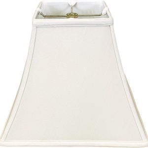 Royal Designs, Inc. Regal Square Bell Lamp Shade, 5 x 10 x 9, White (BSO-715-10WH)