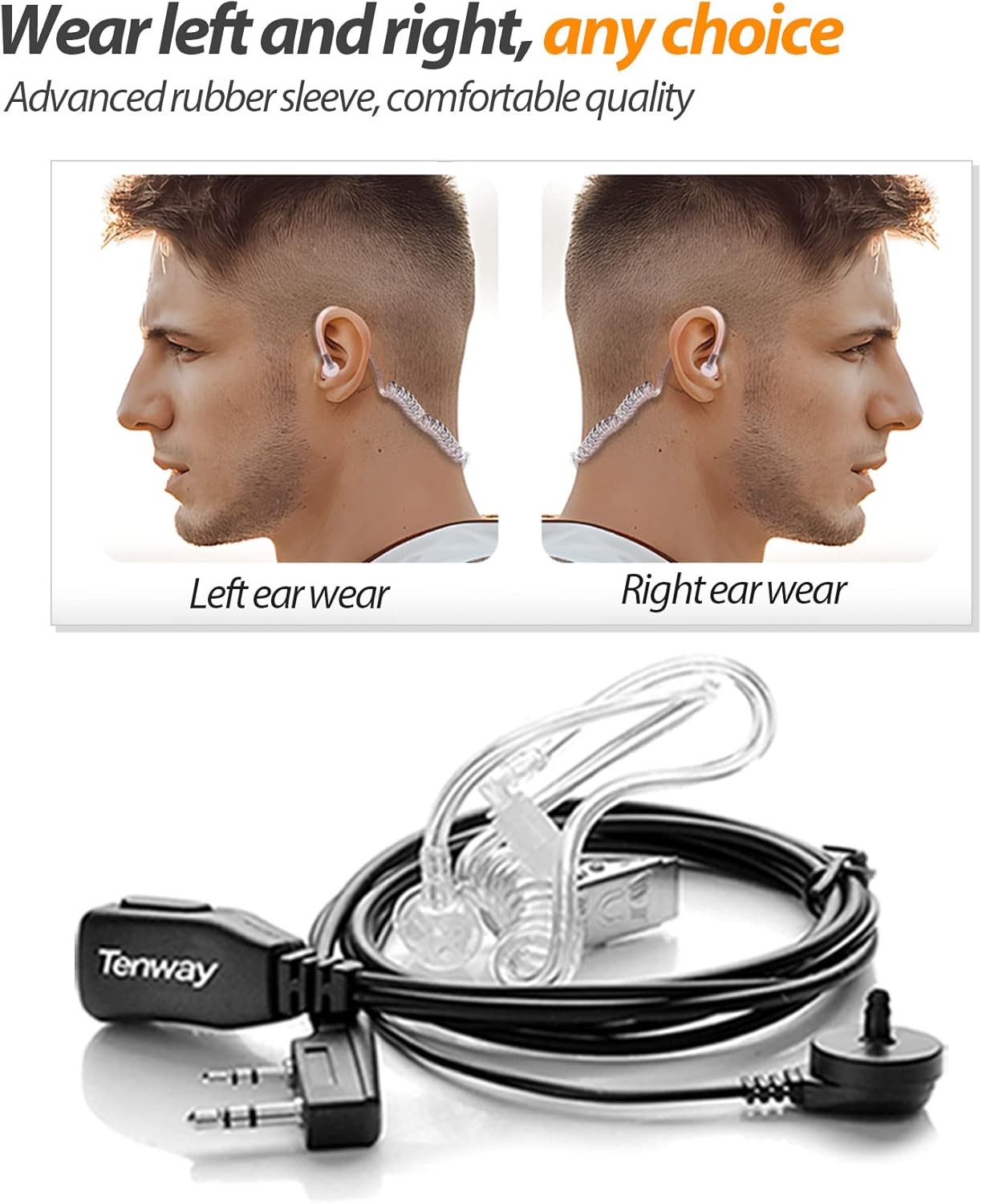 BAOFENG BF-888S Walkie Talkies for Adults Rechargeable Long Range 16 Channel Professional Walky Talky and Security Headphones Flashlight Li-ion Battery and Charger (10 Pack) - Image 5