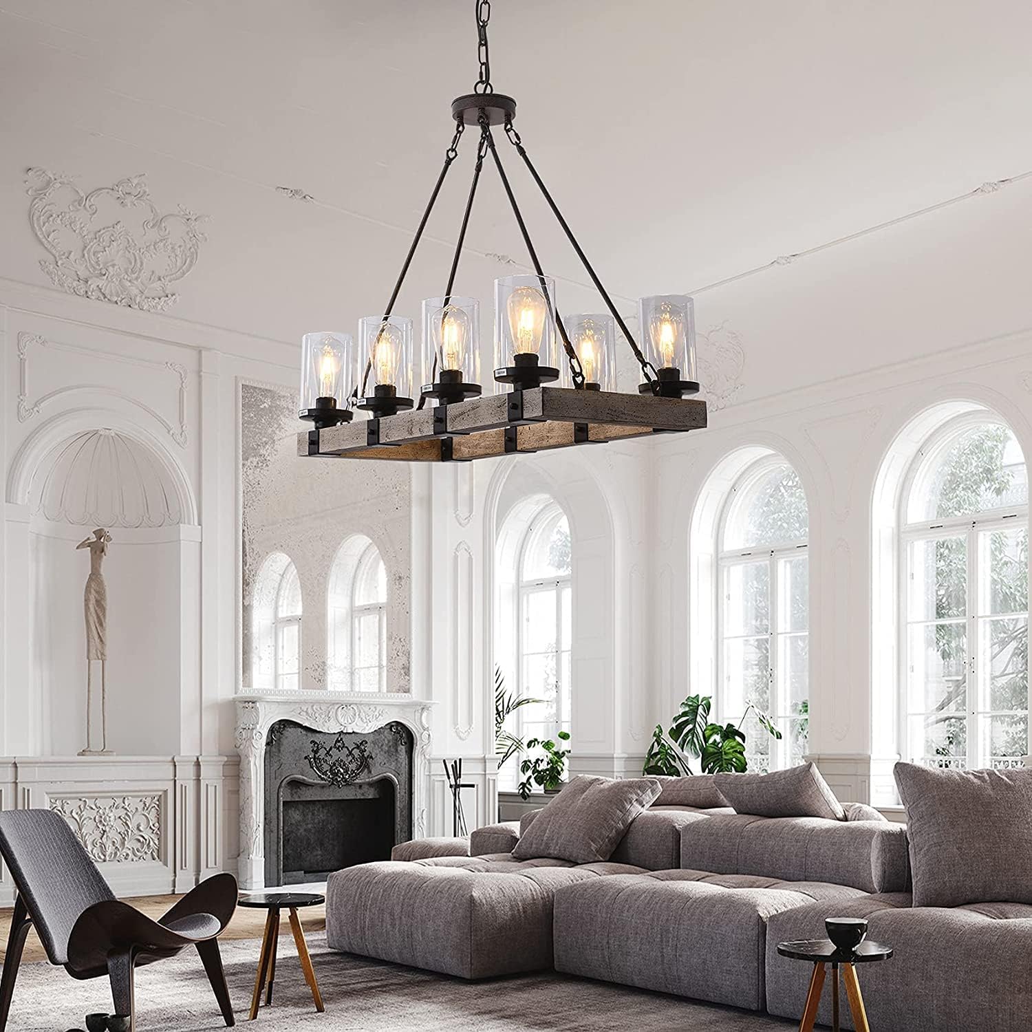 Clear Glass Shades Replacements 3-Pack Shade Cover Globes for Light Fixtures - Image 4