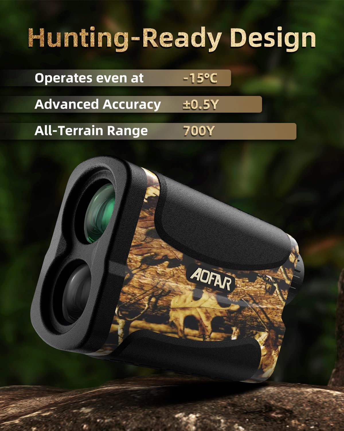 AOFAR HX-700N Hunting Range Finder 700 Yards Waterproof Archery Rangefinder for Bow Hunting with Range and Speed Mode, Free Battery, Carrying Case - Image 2