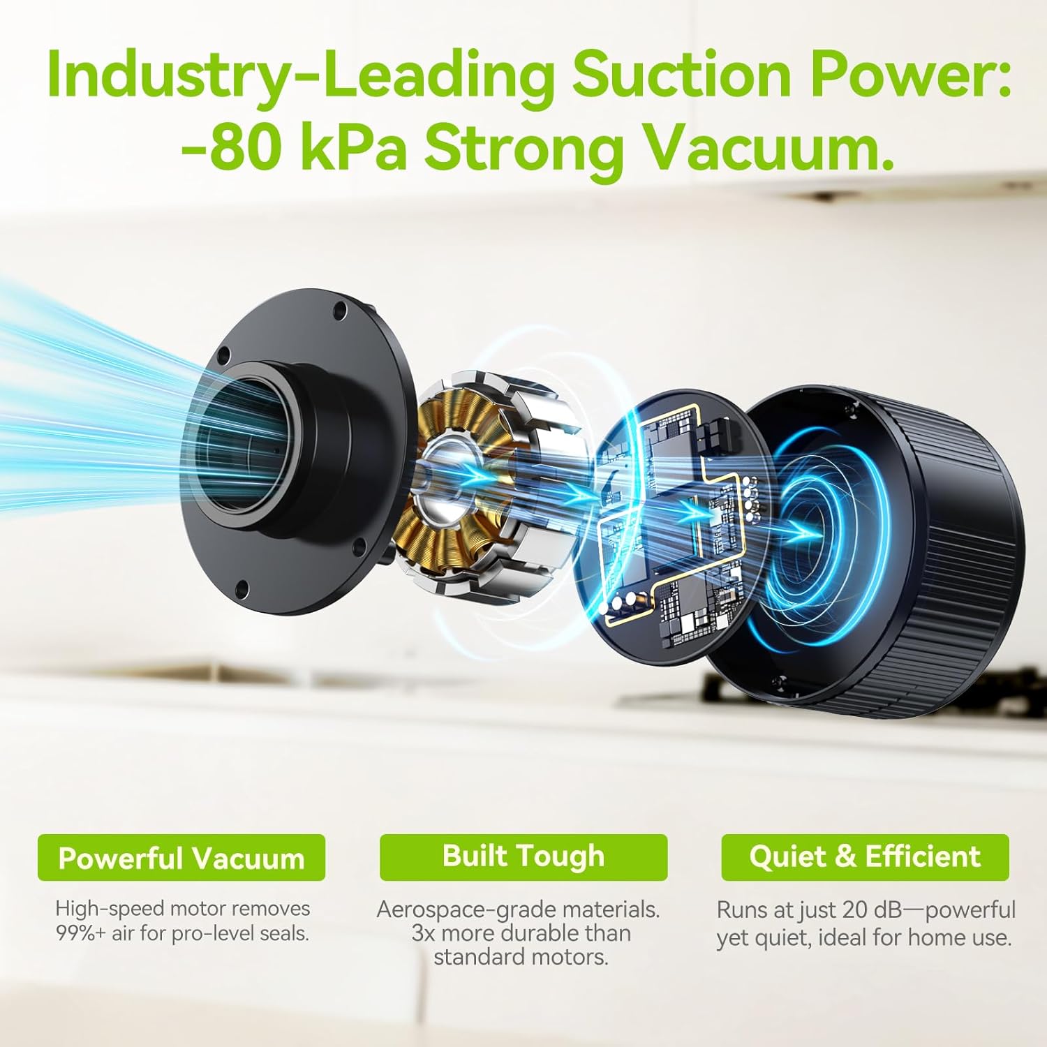 Upgraded 3-in-1 Electric Mason Jar Vacuum Sealer Kit for Mason Jars, Food Savers & Containers | Food Preservation System for Kitchen | Ideal for Canning Jams, Pickles, Dry Foods, Grains & Leftovers - Image 8