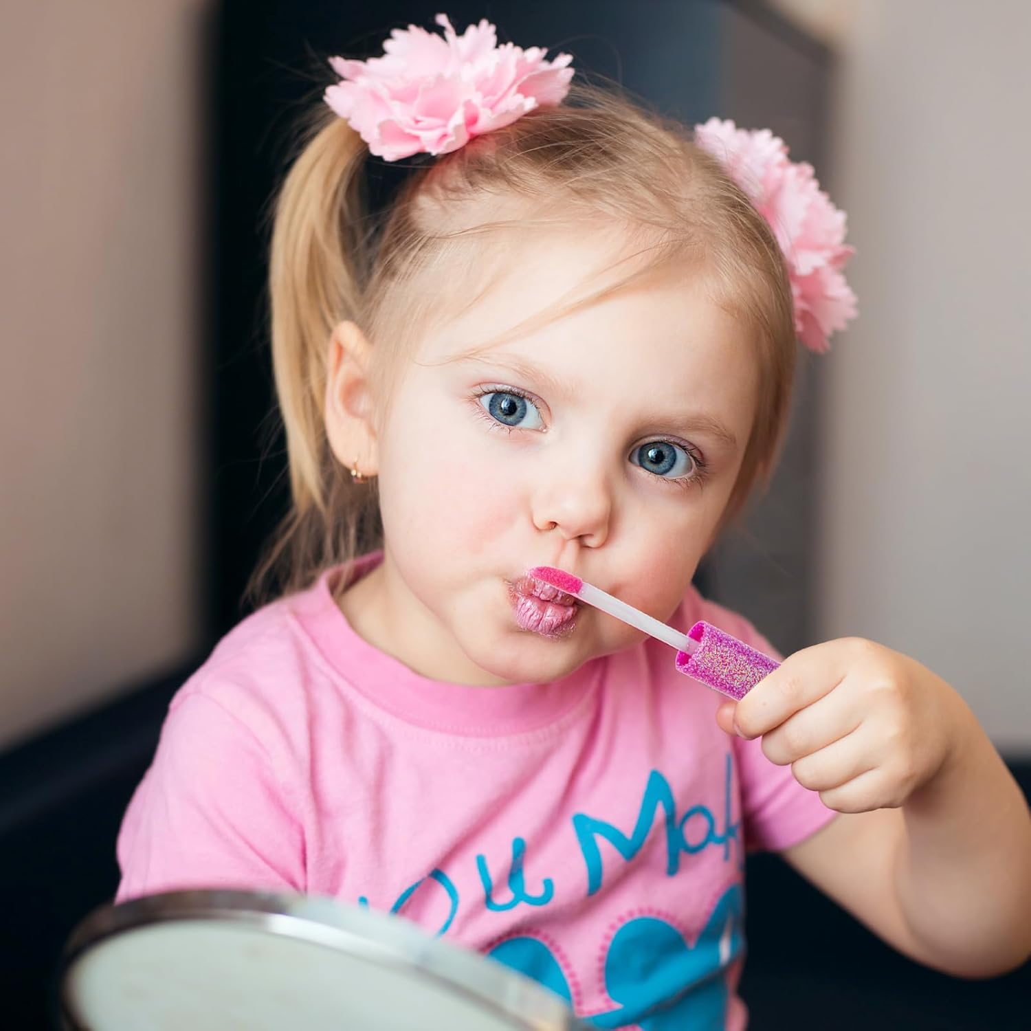 Disney Minnie Mouse 7 Piece Plant Based Lip Gloss, Girls Party Favors, First Makeup Set for Girl, Perfect for Parties, Sleepovers, and Birthday Gifts, Ages 3+, by Townley Girl - Image 5