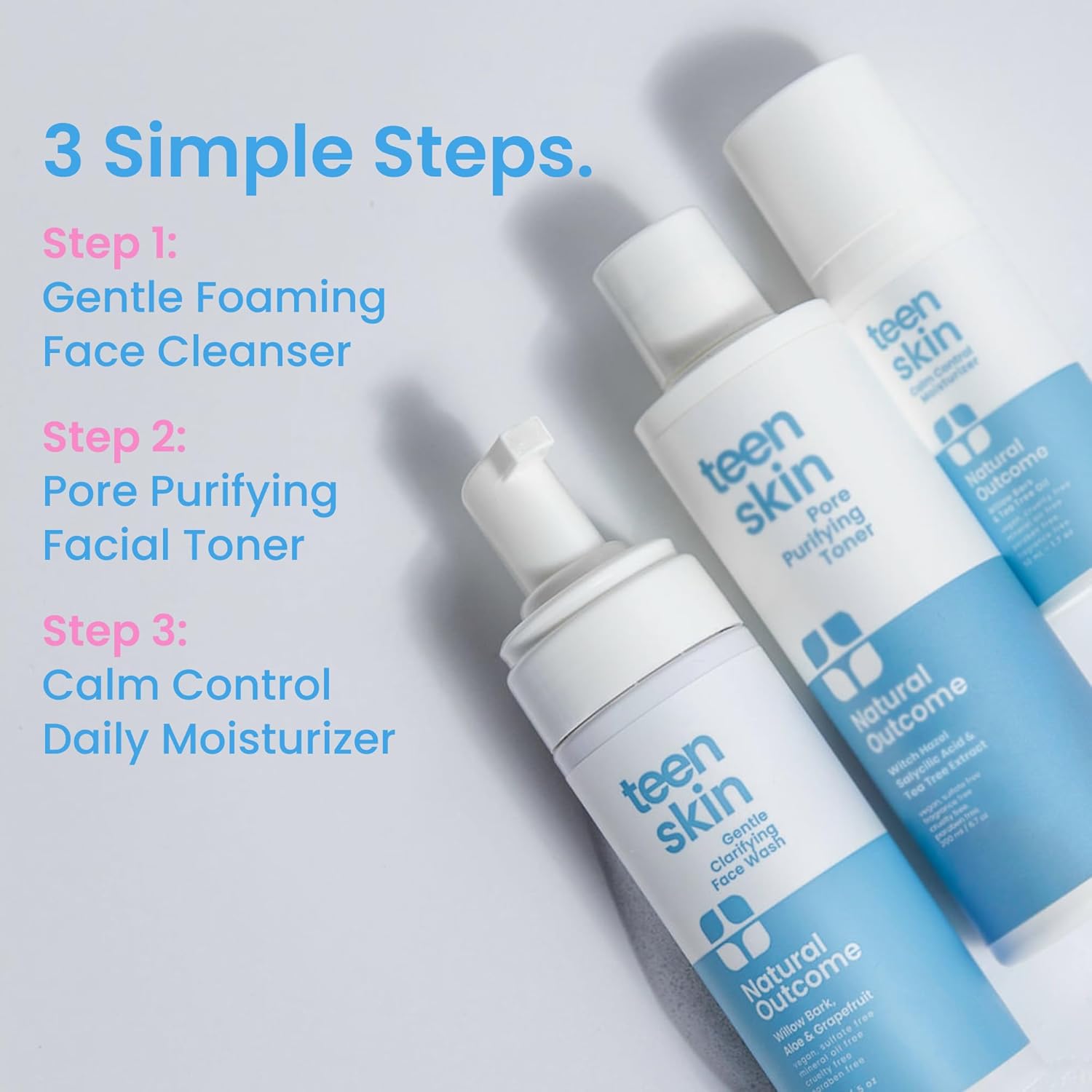 natural outcome Teen Skin Face Wash | Gentle Foaming Daily Boys & Girls Facial Cleanser Lotion | Natural Non-toxic Ingredients | For Teens, Preteens & Kids Looking to Prevent Acne | 5 oz - Image 8