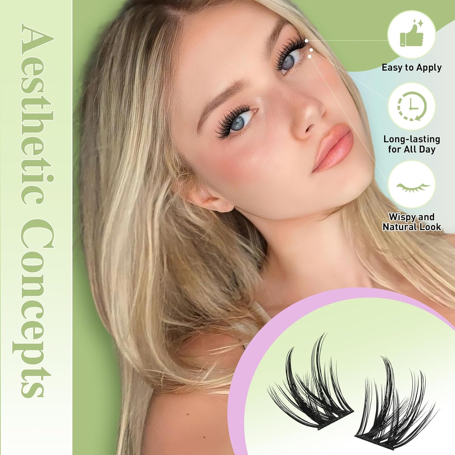 KEYYOU LASH Extension Kit 144Pcs Angel Lash Clusters Kit Thick Eyelash Extension Kit with Glue and Seal,Tweezers,Remover for DIY lash extension kit at Home(Kit-Angel A02-D-8-18MIX) - Image 3