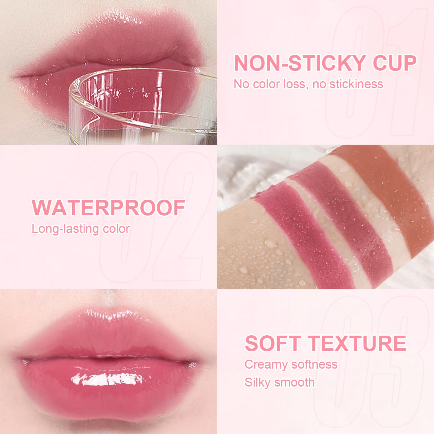 6pcs Lip Gloss Oil Set, Mini Hydrating Lip Glow Oil Lip Gloss, Lipgloss Lipoil Set for Women Girls Teens, Tinted Plumping Fat Lip Oil Lip Balm for Dry Lips Nourishing (SET A) - Image 5