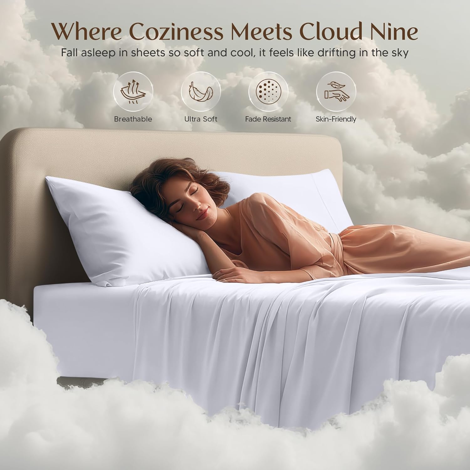 Utopia Bedding Queen Sheet Set 4 Piece Bed Sheets for Queen Size Bed, Hotel Luxury, Extra Soft, Cooling Bed Sheets - Wrinkle, and Fade Resistant (White) - Image 4