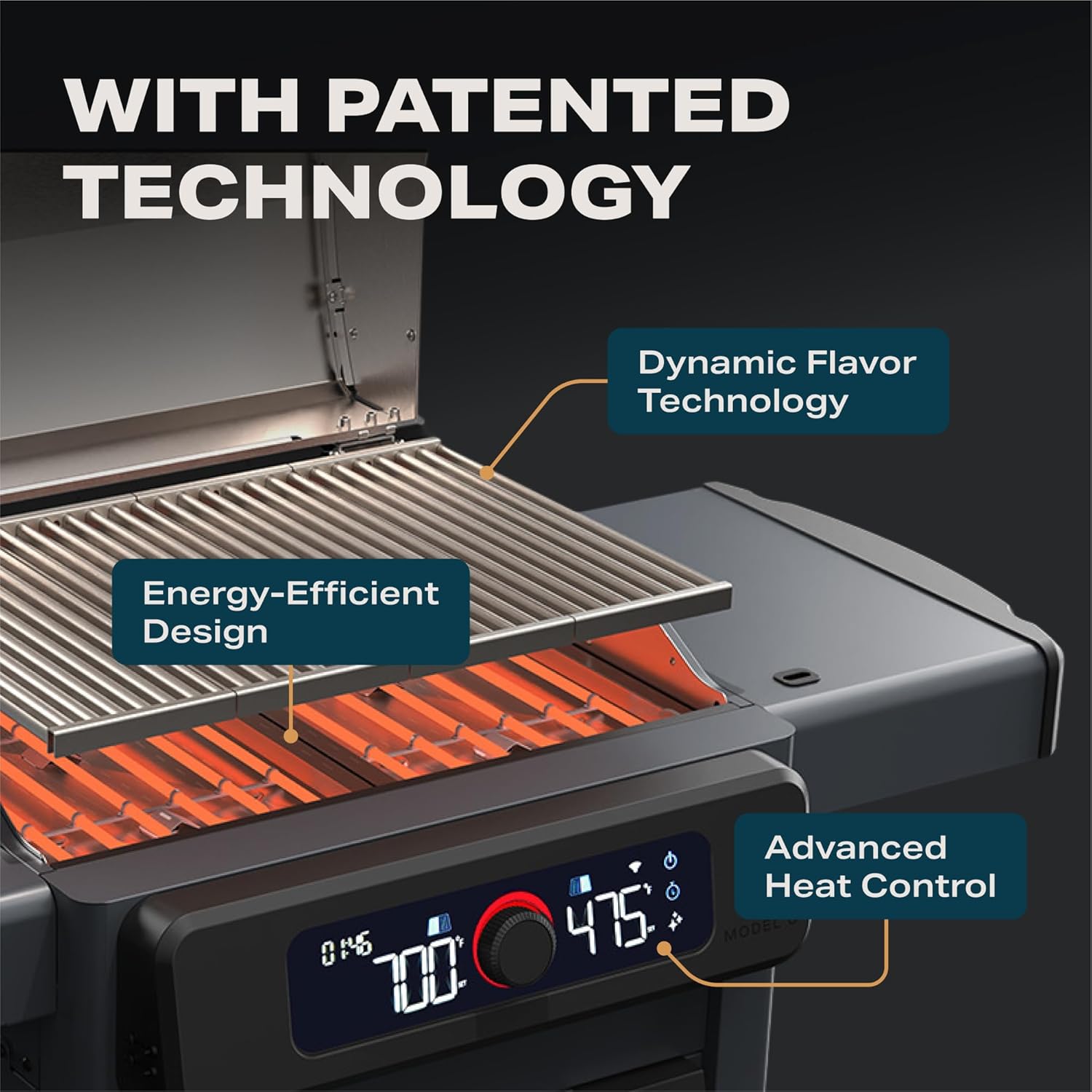 Current Model G Dual Zone Grill, Smart Electric Outdoor Grill with 200°F to 700°F Range for Searing & Roasting, Digital Precision, Independent Heat Zones, Apartment-Friendly & Weather-Resistant - Image 7