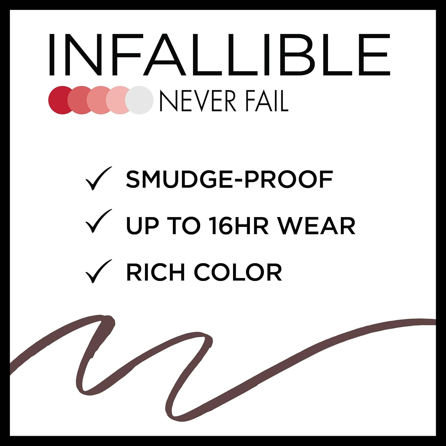 L'Oreal Paris Makeup Infallible Never Fail Original Mechanical Pencil Eyeliner with Built in Sharpener, Black Brown, 0.008 oz., 2 Count - Image 3
