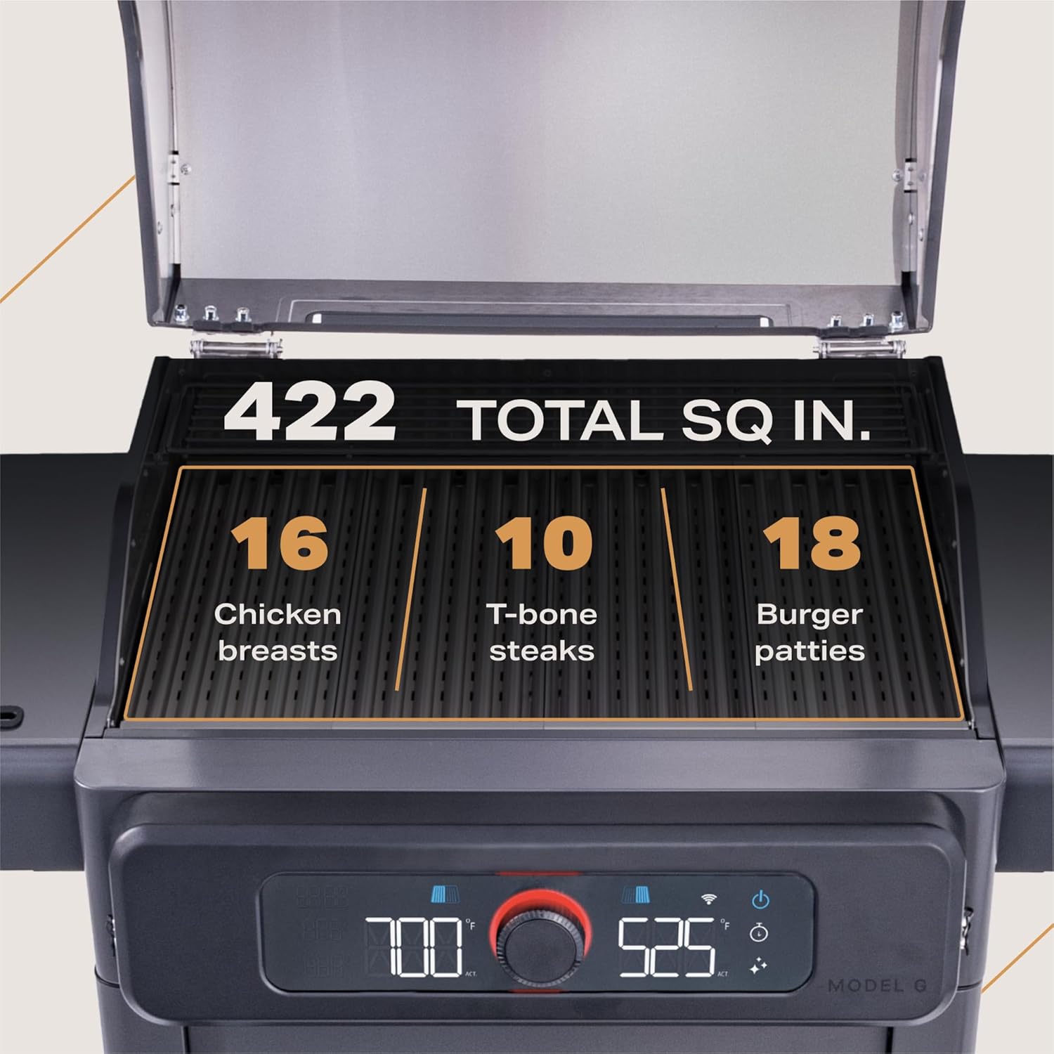 Current Model G Dual Zone Grill, Smart Electric Outdoor Grill with 200°F to 700°F Range for Searing & Roasting, Digital Precision, Independent Heat Zones, Apartment-Friendly & Weather-Resistant - Image 6