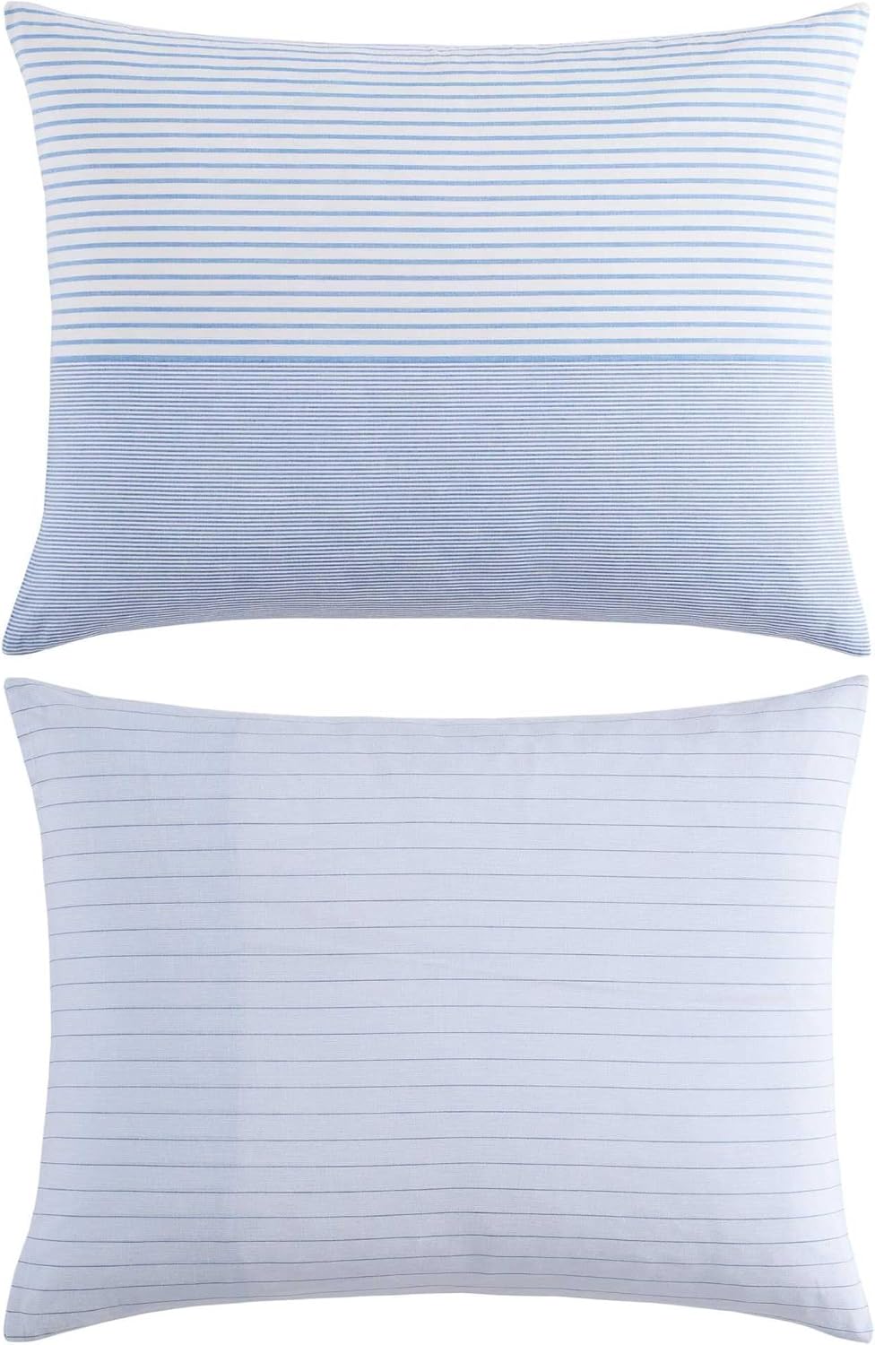 Tommy Hilfiger - King Comforter Set, Super Soft Bedding with Matching Sham, Breathable Bed Essentials (Modern Stripe White, King) - Image 9