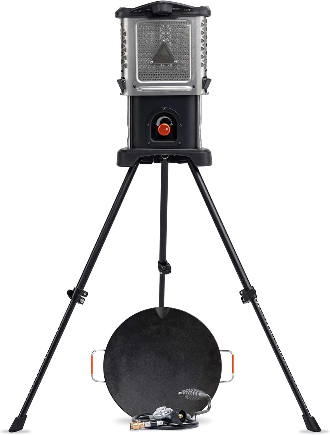 Ignik Skullet Deluxe 2-in-1 Heater Stove, Deluxe Cook Set w/Cast Iron Skillet & Adjustable Base