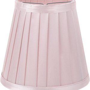 Small Lamp Shade - Clip On Bulb Lampshade Fabric Mini Replacement s for Table s, Floor s, Wall s, 5x5x3 Inch, Pink