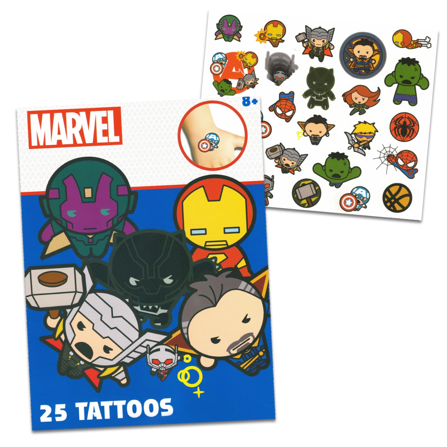 Superhero Tattoos Ultimate Set - Bundle of 150 Pcs Super Hero Temporary Tattoos | Marvel Avengers Superman "TMNT" Power Rangers Transformers - Image 6
