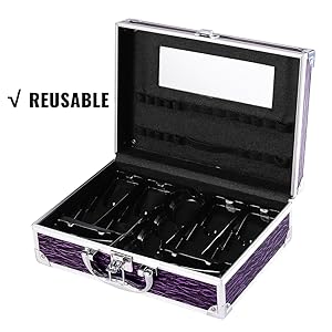 We have durable and spacious train case for refill and storage.