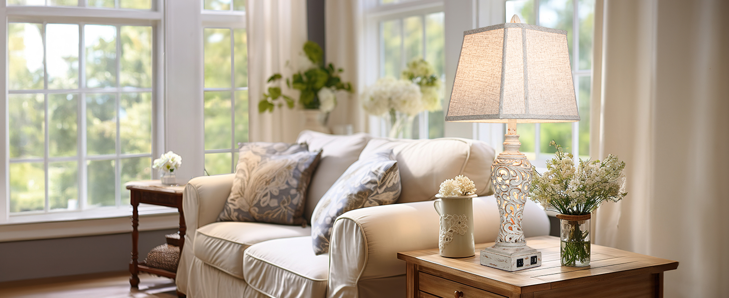 living room lamp, table lamp, farmhouse table lamp, vintage table lamp, table lamp set of 2