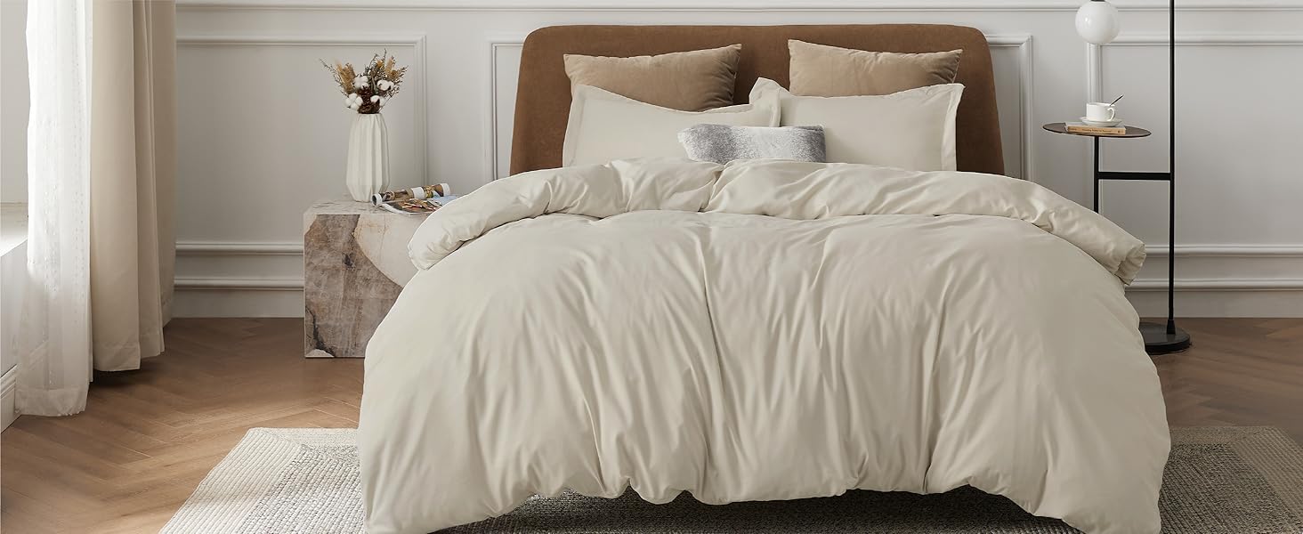 Bedsure Duvet Cover Soft Double Brushed Bedding Set for Kids Adults Zipper Closure NO Comforter