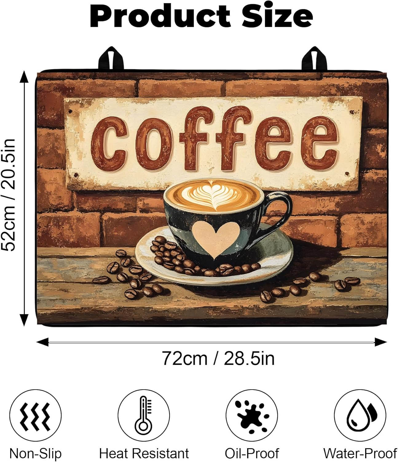 Heat-Resistant Glass Stove Top Cover with Anti-Slip Rubber Coating – Electric Stove Protector, Scratch-Resistant, Counter Space Decor Mat (Coffee, 28.5"L x 20.5"W) - Image 2