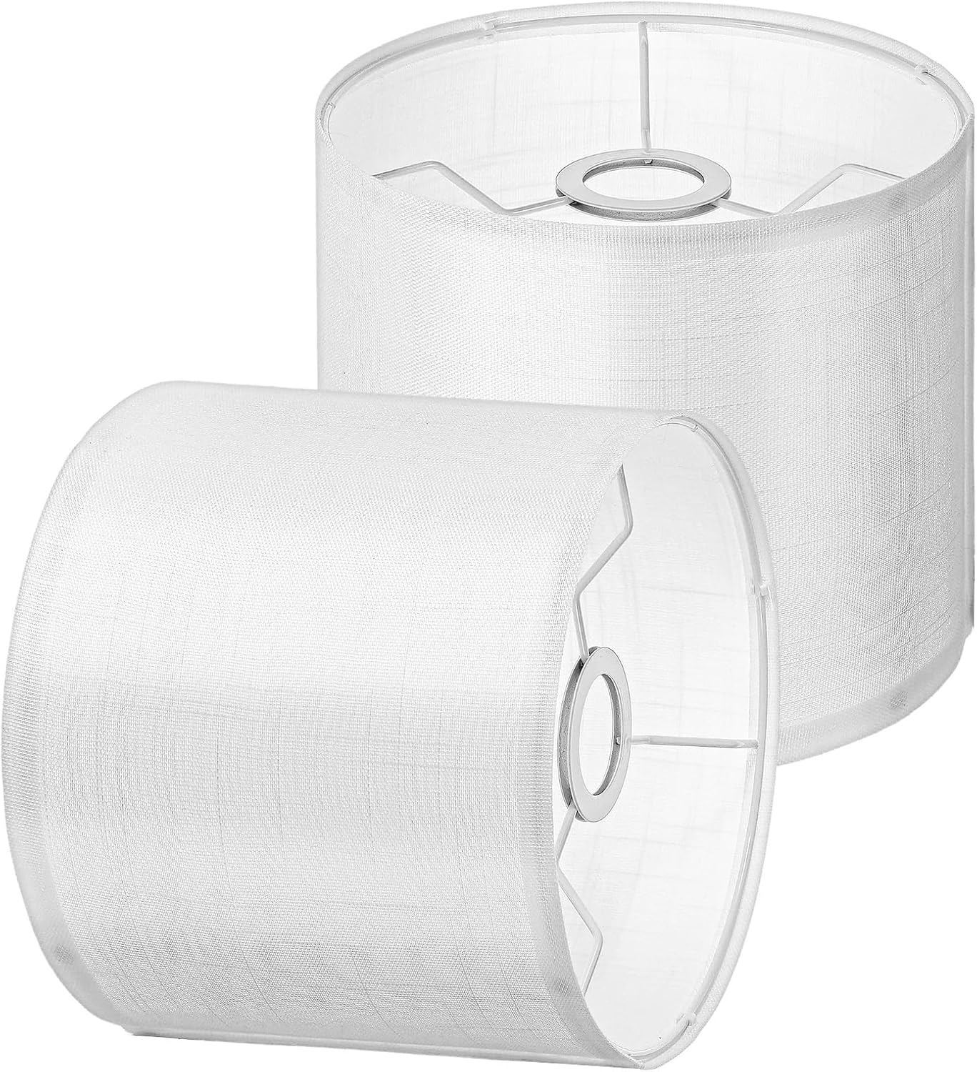 2PCS Table Lamp Shades, Drum Lamp Shades 8.66″ Top X 8.66″ Bottom X 7.87″ High Lamps Shade Handcrafted Chandelier Shade for Table and Floor Lamps, Pendant Light, Easy Assembly