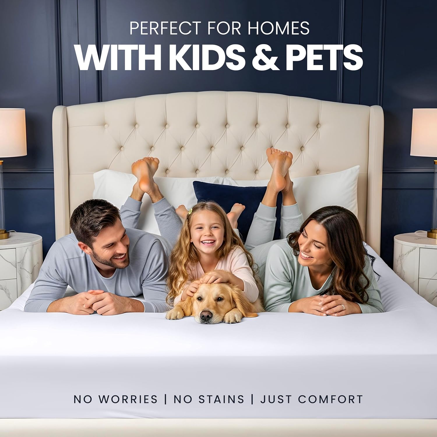 Utopia Bedding Waterproof 5-Sided Mattress Protector Queen Size, Premium Breathable Mattress Cover, Fitted Style with Stretchable Pockets (White) - Image 6