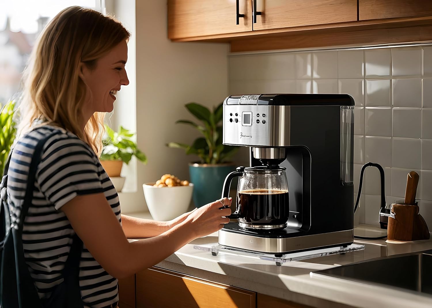 Acrylic Appliance Slider with Rubber Wheels, Sliding Tray for Heavy Kitchen Appliances, Coffee Maker Slider Tray for Counter, Countertop Moving Tray Accessories for Kitchen - 13" x 14" (Clear) - Image 9