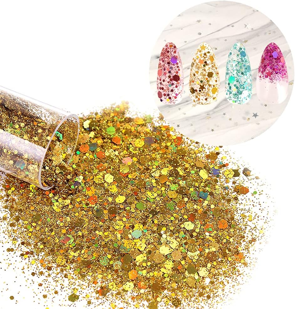 Chunky and Fine Glitter Mix, Estanoite 36 Colors Chunky Sequins & Fine Glitter Powder Mix, Cosmetic Makeup Flakes for Face Body Eye Nail Art Resin Epoxy - Image 4