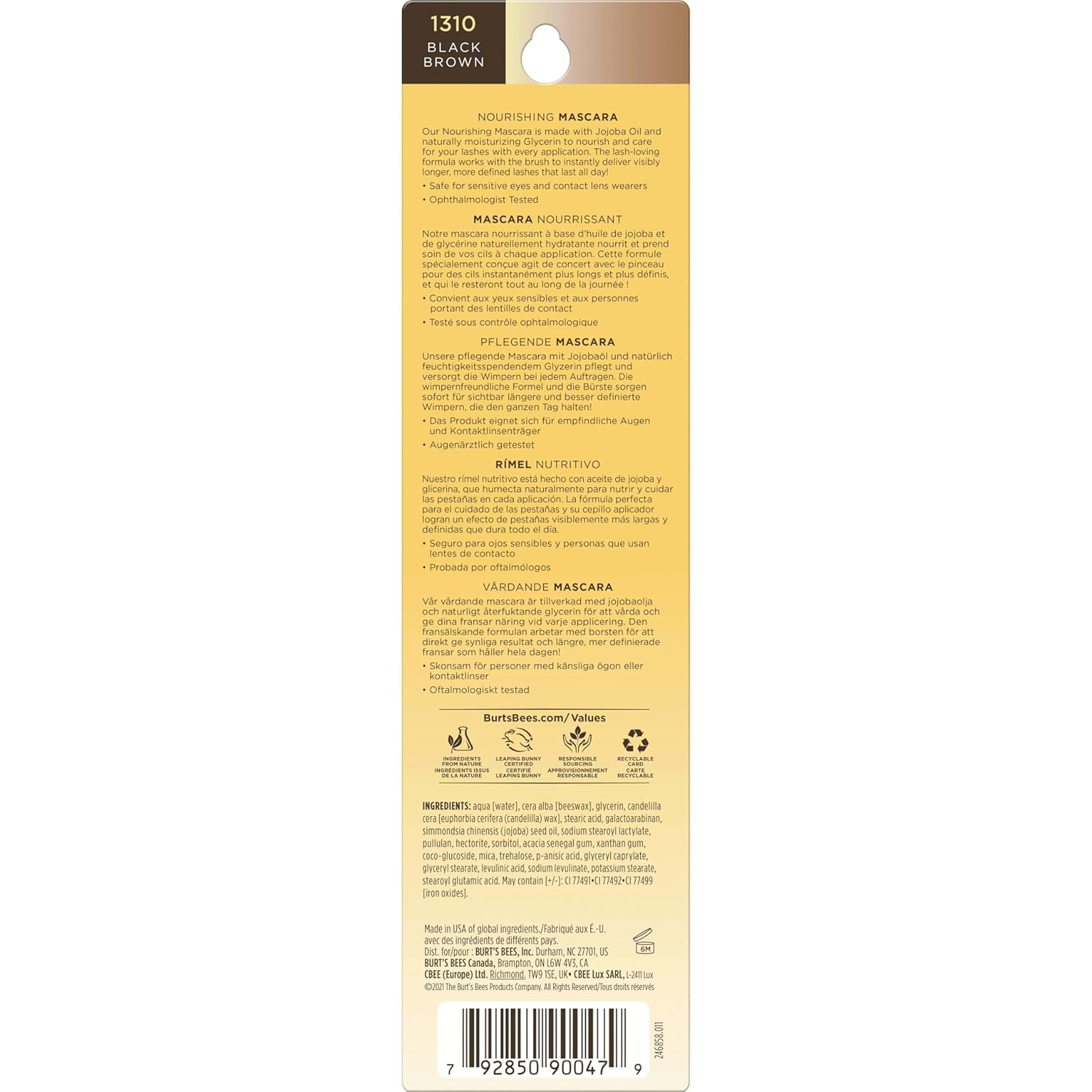 Burt's Bees 100% Natural Nourishing Mascara, Black Brown - 0.4 Ounce - Image 5