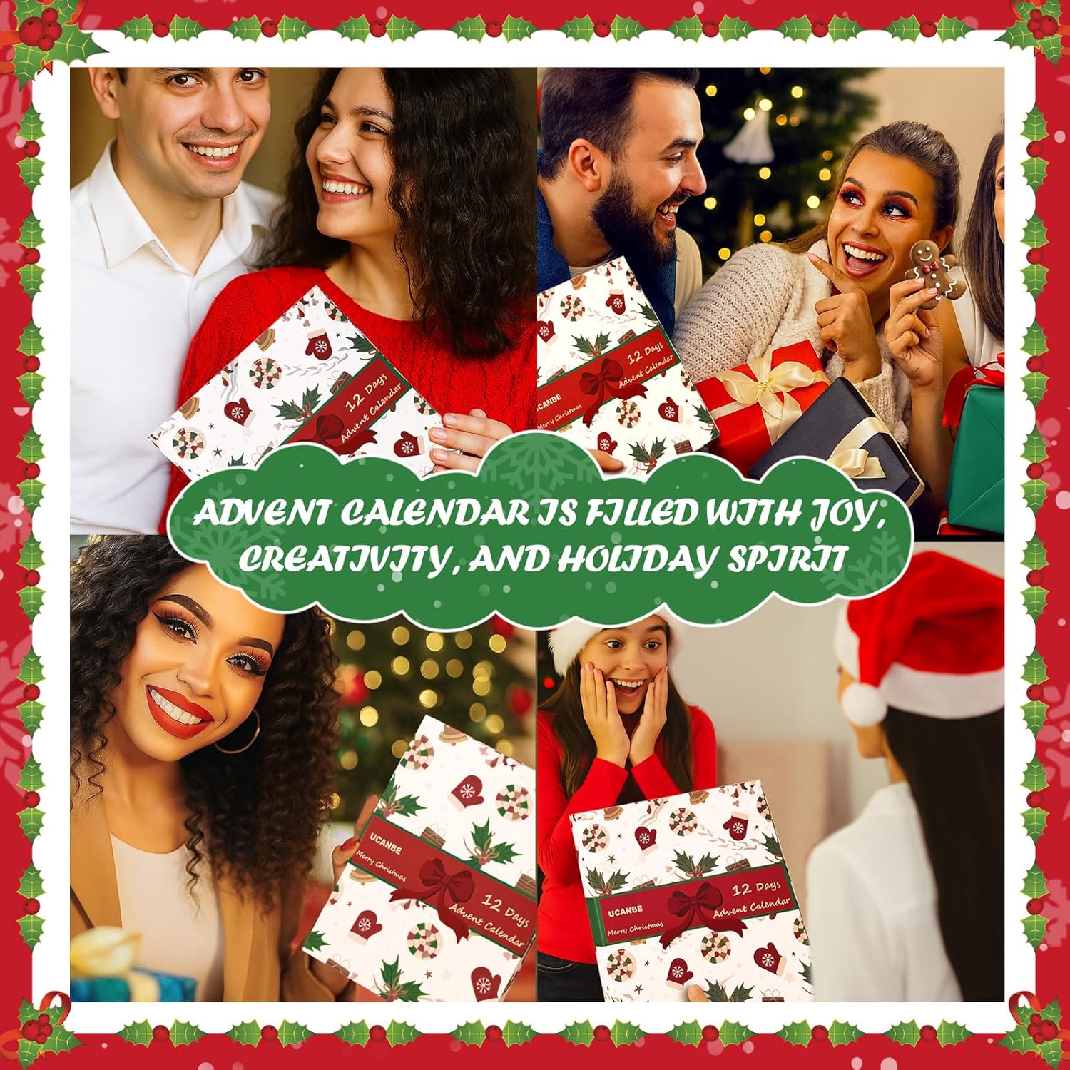 UCANBE Makeup Advent 2025, 12 Days Christmas Countdown Calendar Surprise Gift Kit, Festival Holiday Xmas Cosmetic Starter Makeup Set with 12 Beauty Boxes for Teens Girls Women - Image 5