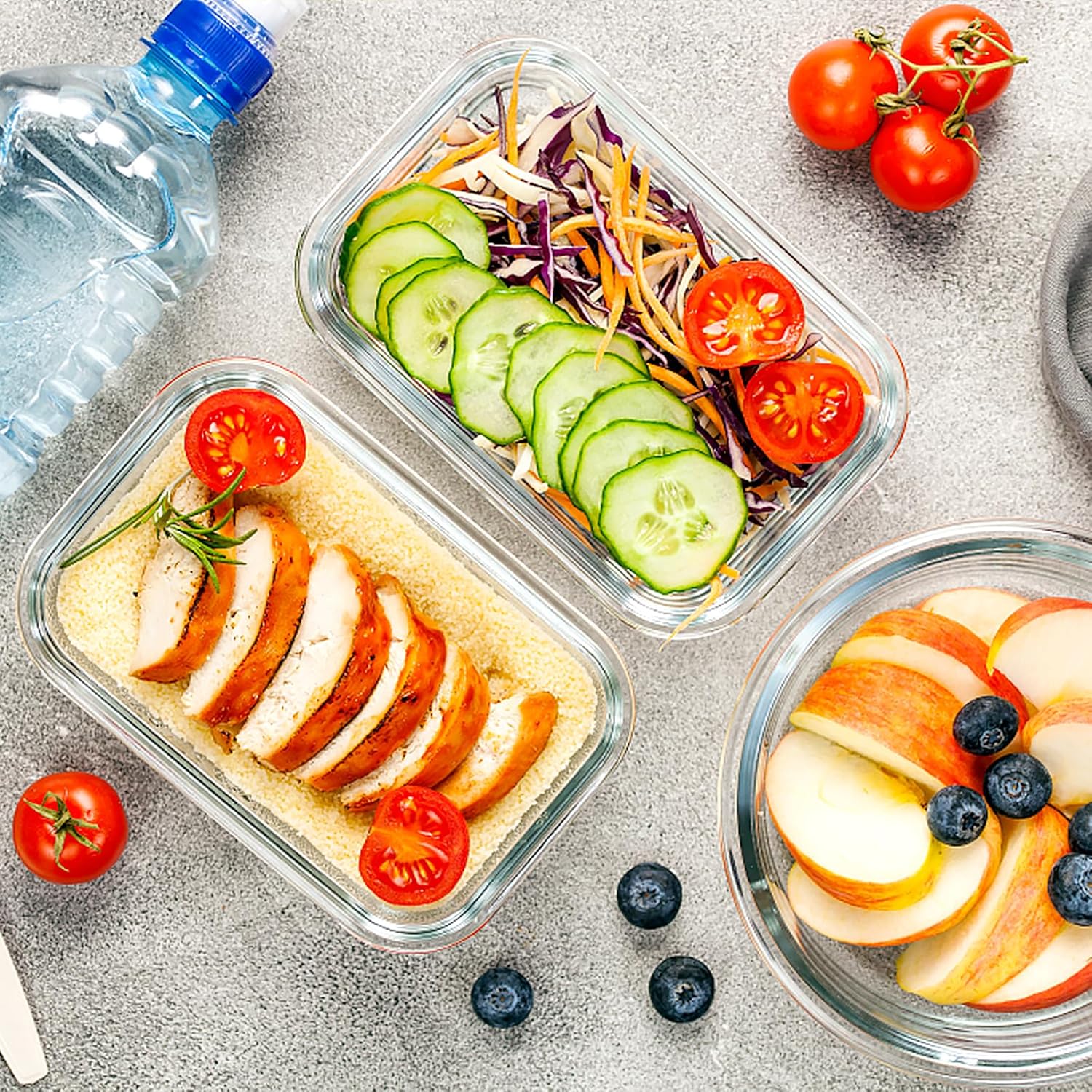 VERONES 10Pack Glass Meal Prep Containers, Airtight Glass Lunch Containers,Stackable Glass Food Storage Containers Set with Lids,Exclusive of BPA, for Microwave,Oven, Freezer&Dishwasher Friendly,Green - Image 7