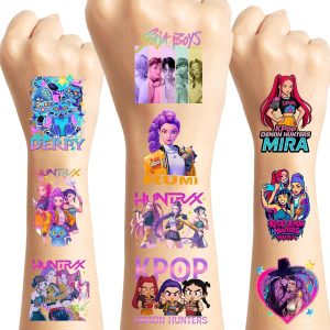 Korean Idol Movie Temporary Tattoos,Removable Tattoo Stickers for Kids,Goodie Bag Stuffers Party Supplies Birthday Decoration Gifts(40Pcs)