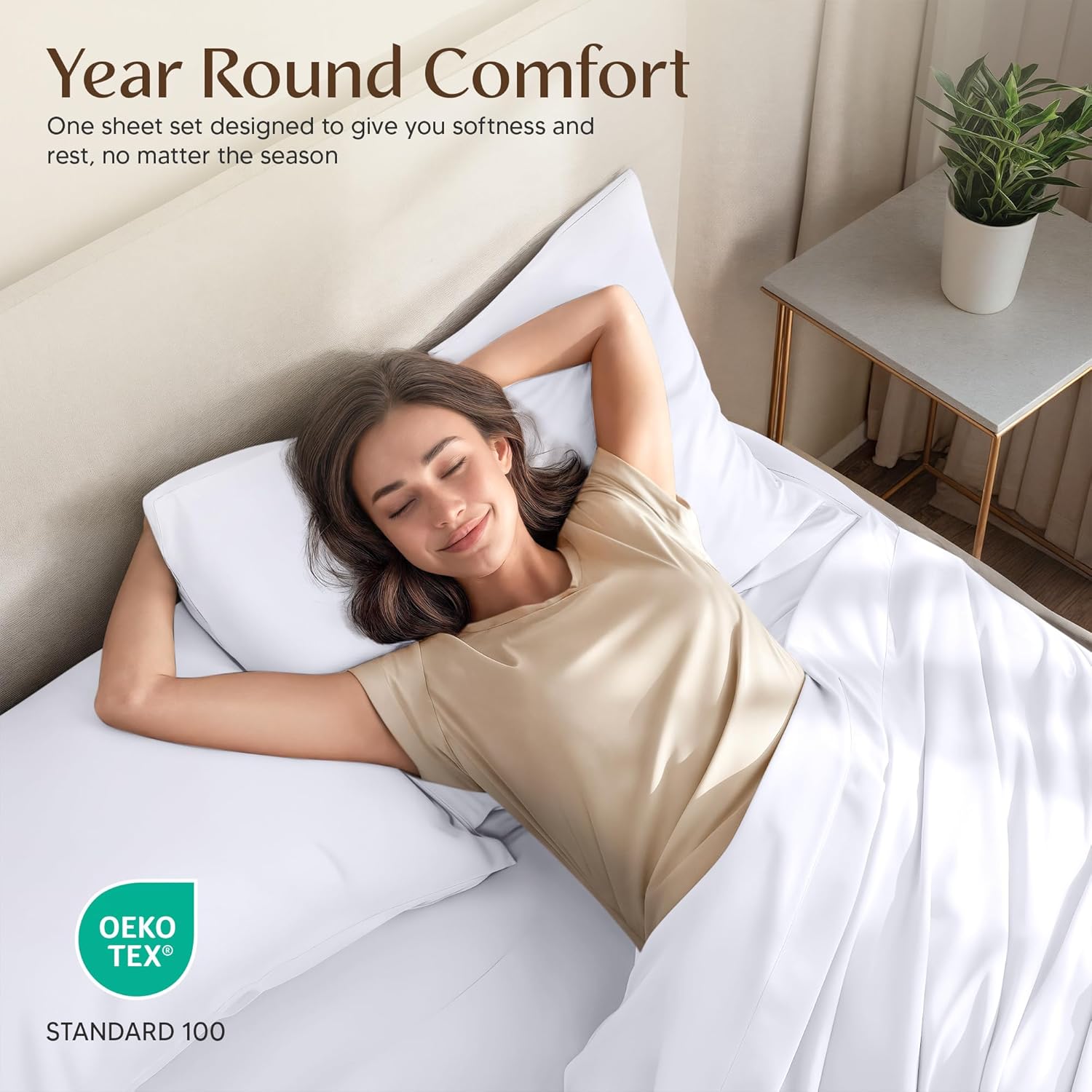 Utopia Bedding Queen Sheet Set 4 Piece Bed Sheets for Queen Size Bed, Hotel Luxury, Extra Soft, Cooling Bed Sheets - Wrinkle, and Fade Resistant (White) - Image 3