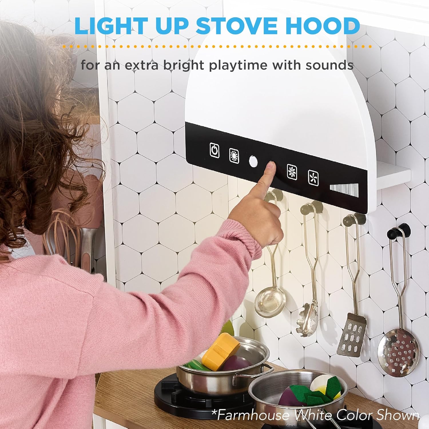 Best Choice Products Pretend Play Corner Kitchen, Ultimate Interactive Wooden Kids Playset w/Lights & Sounds, Ice Maker, Hood - Espresso - Image 4