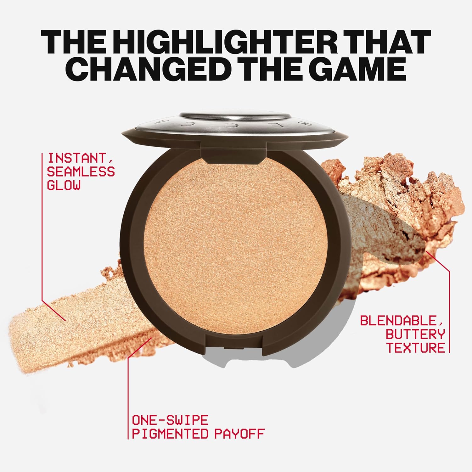 Smashbox X BECCA Shimmering Skin Perfector Pressed Highlighter | Creamy Formula that Melts into Skin for a Natural, Radiant, Glow-Boosting Highlight - Image 6