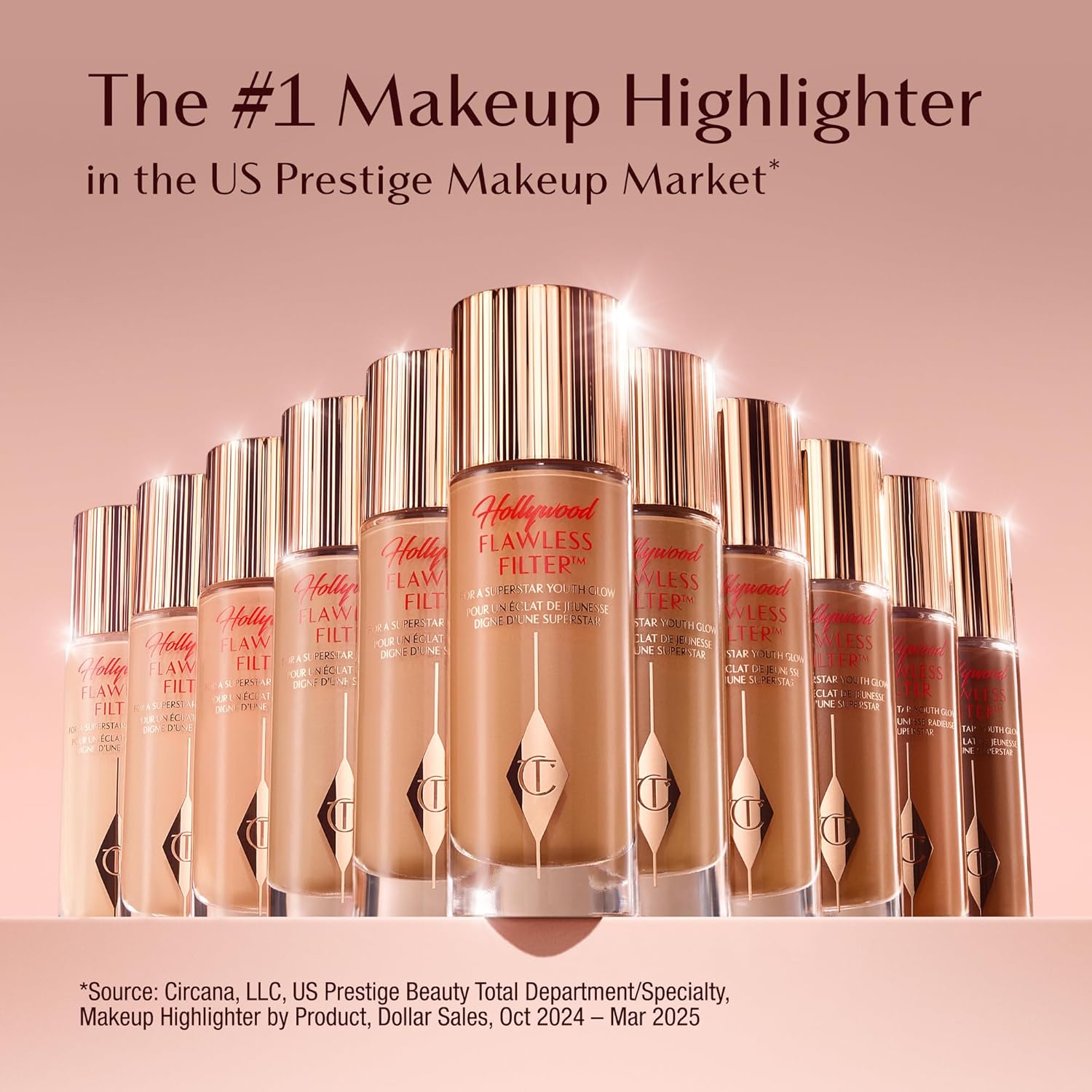 Charlotte Tilbury Hollywood Flawless Filter - Multi‑Use Makeup Primer, Complexion Booster & Illuminating Liquid Highlighter with Sheer Coverage - Smooths & Blurs Skin - Image 3