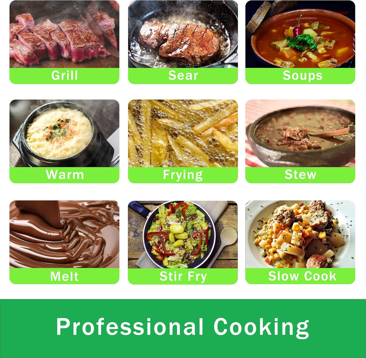 Double Induction Cooktop, 1800W Sensor Touch Electric Cooker Hot Plate, 6.7" Heating Coil,8 Power 8 Temperature Setting Countertop Burner with Timer-Proof Ceramic Glass Surface - Image 5