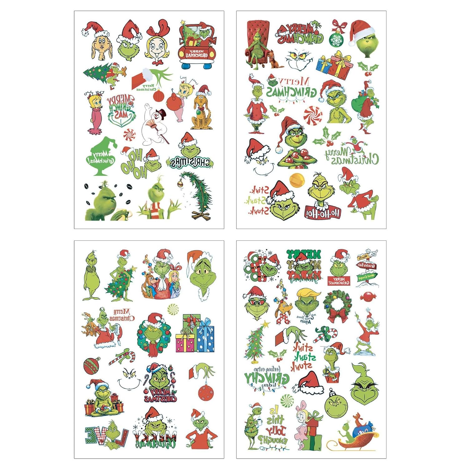 75Pcs Green Monster Temporary Tattoos,Christmas Birthday Party Supplies,Goodie Bag Stuffers,Christmas Decoration Gifts Xmas Party Favors for Kids - Image 2