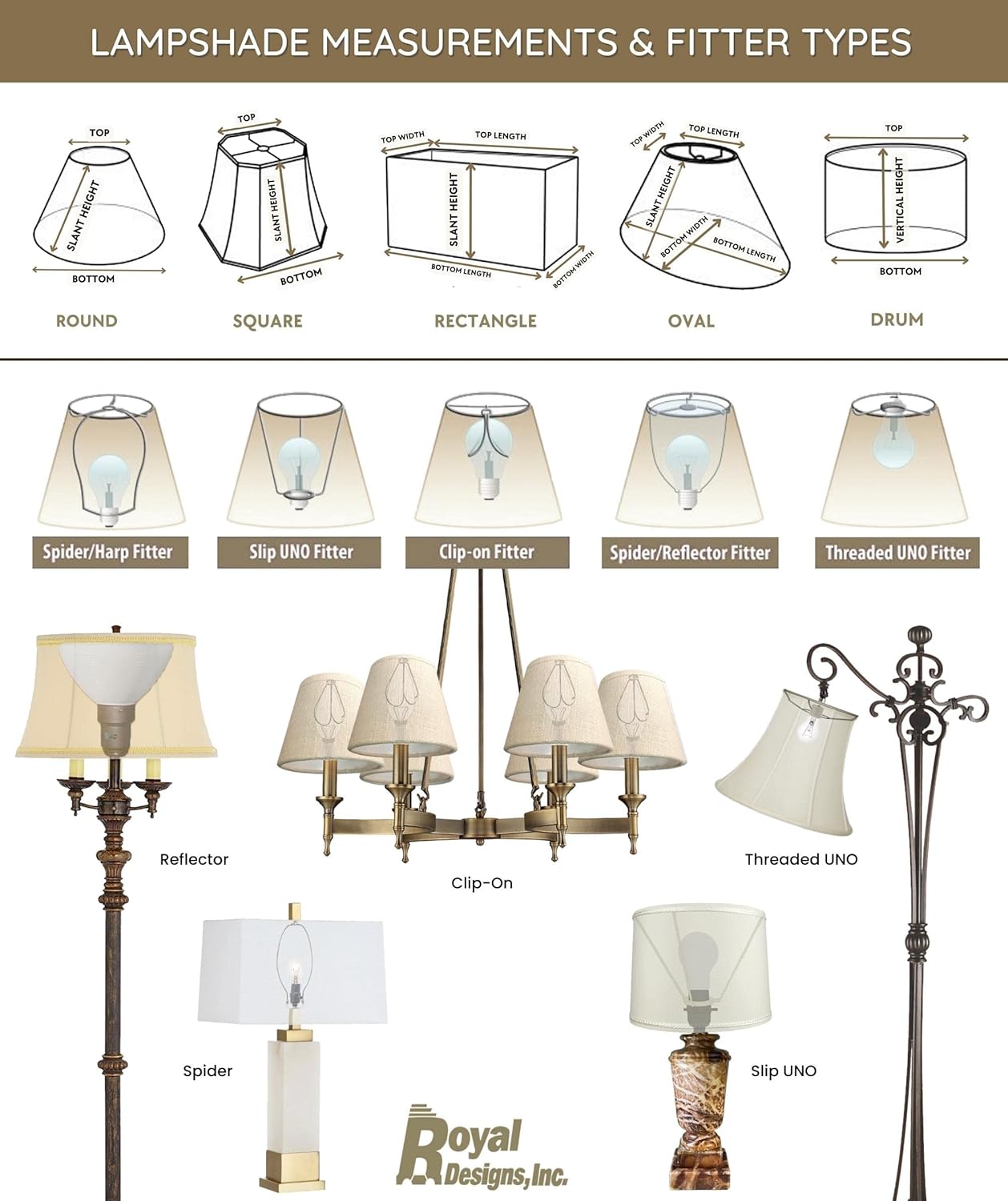 Royal Designs, Inc. HB-613-14BLK Rectangle Hardback Lamp Shade, (6 x 12) x (8 x 14) x 10, Black with Gold - Image 7