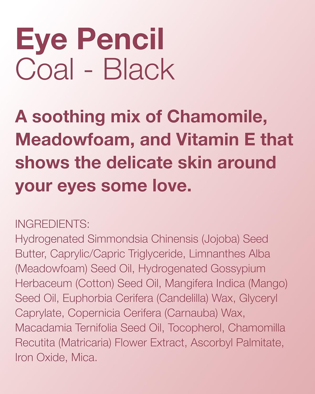 Mineral Fusion Eye Pencil (Black - Coal) - Eyeliner with Soothing Chamomile, Meadowfoam & Vitamin E - Smooth & Long Lasting, Hypoallergenic, Non-Irritating Eye Makeup - Image 10