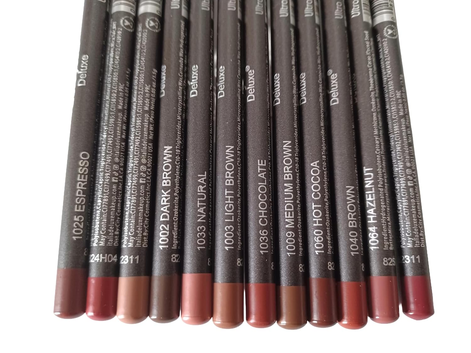 12pc Ultra Fine Lip &Eye Liner Brown Set - Image 2