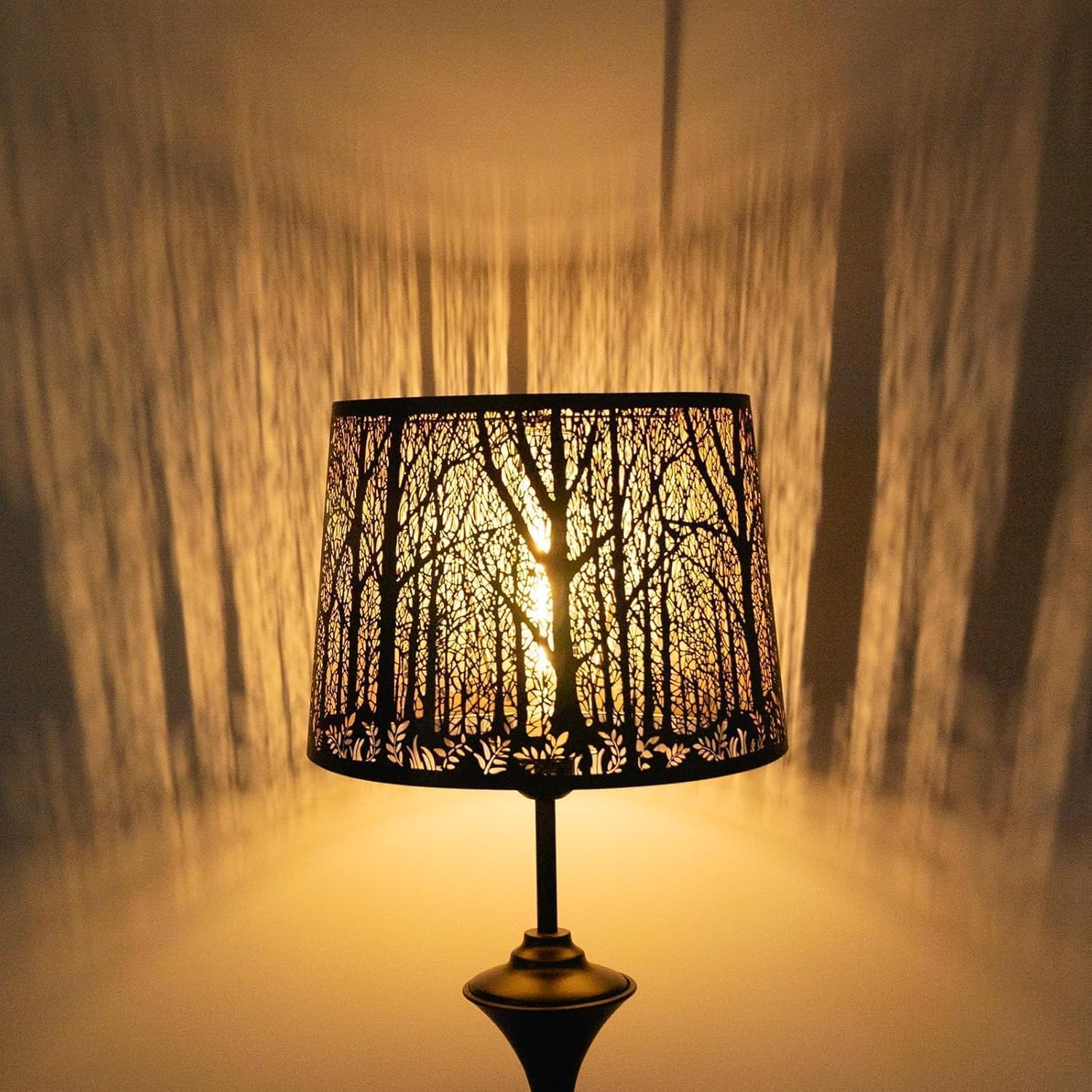 Large Lampshade Drum Metal Lamp Shade 12" Top X 14" Bottom X 10" High For Table Lamps and Floor Lamps Replacement, Spider Fitter - Image 7