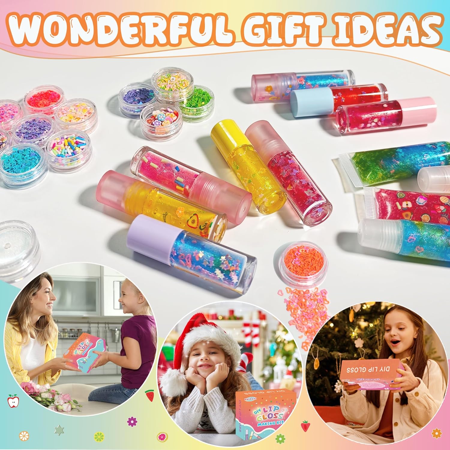 DIY Lip Gloss Making Kit - All-in-One to Make Your Own Lip Care Gloss Set with Clear Base, Pigments, Glitter, Tubes, Fun Creative Gift for Women Girls Makeup Lovers in Christmas Birthdays - Image 6