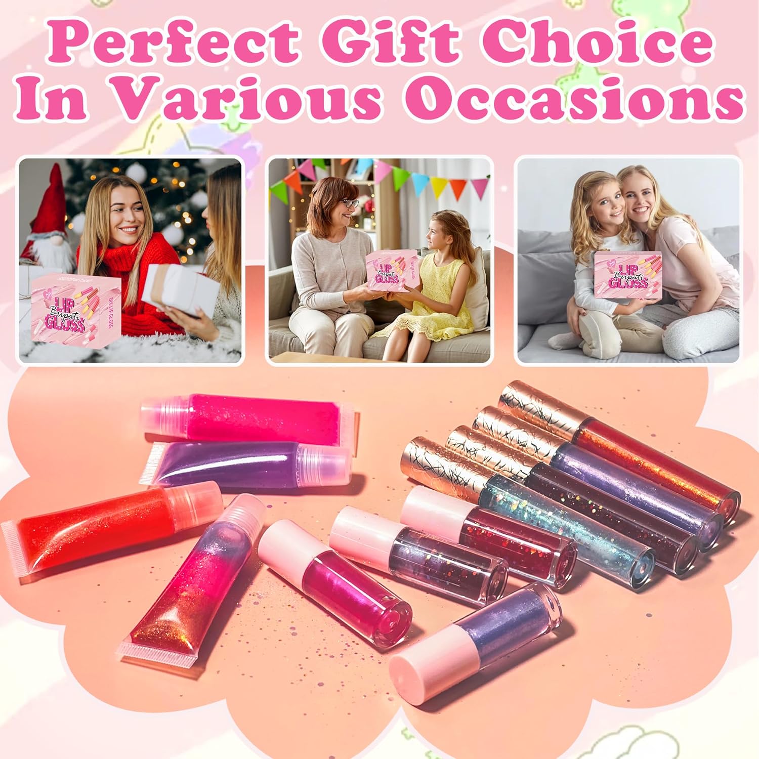 BRIPATI DIY Lip Gloss Making Kit, DIY Lip Glosses Set to Make Your Own Lip Stick, Fun Craft Makeup Lipglosses, All-Inclusive Moisturizing Handmade Lip Glaze Supplies Set for Beginner Women Girls - Image 6