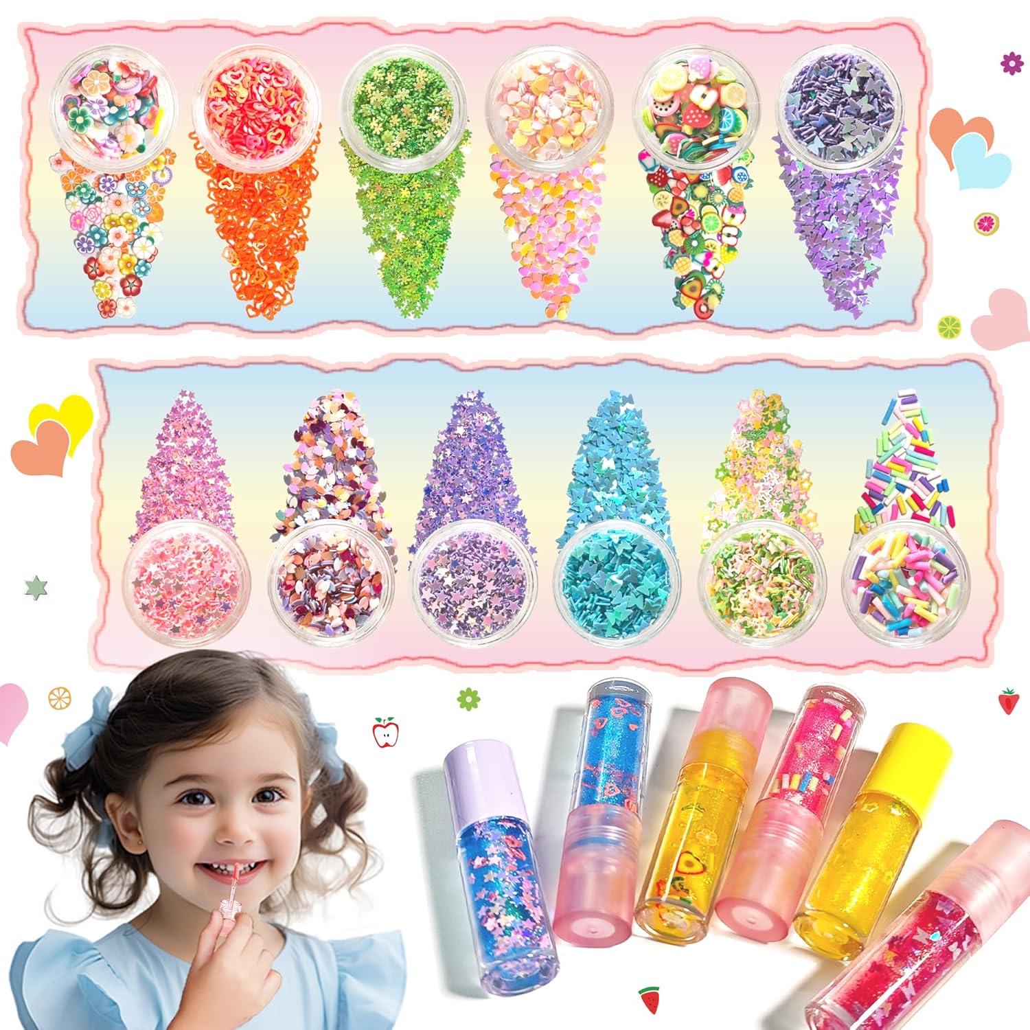 DIY Lip Gloss Making Kit - All-in-One to Make Your Own Lip Care Gloss Set with Clear Base, Pigments, Glitter, Tubes, Fun Creative Gift for Women Girls Makeup Lovers in Christmas Birthdays - Image 4