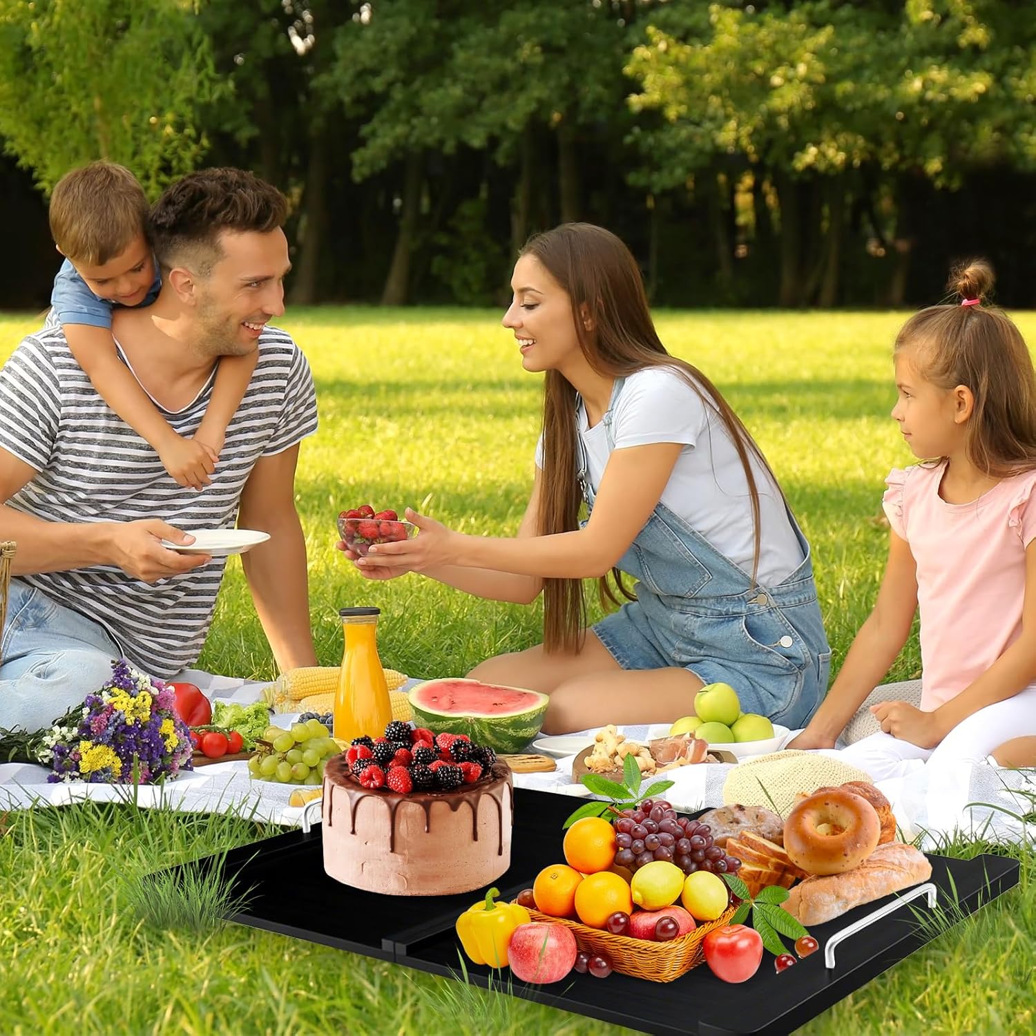 Stove Top Covers with Silicone Mat for Electric Stove,Stove Top Covers for Gas Burners,Folding Noodle Board Stove Cover,RV Stove Top Cover,Over Sink Cutting Board(30×22inch)-(Mat 28×20inch) Set-Black - Image 8