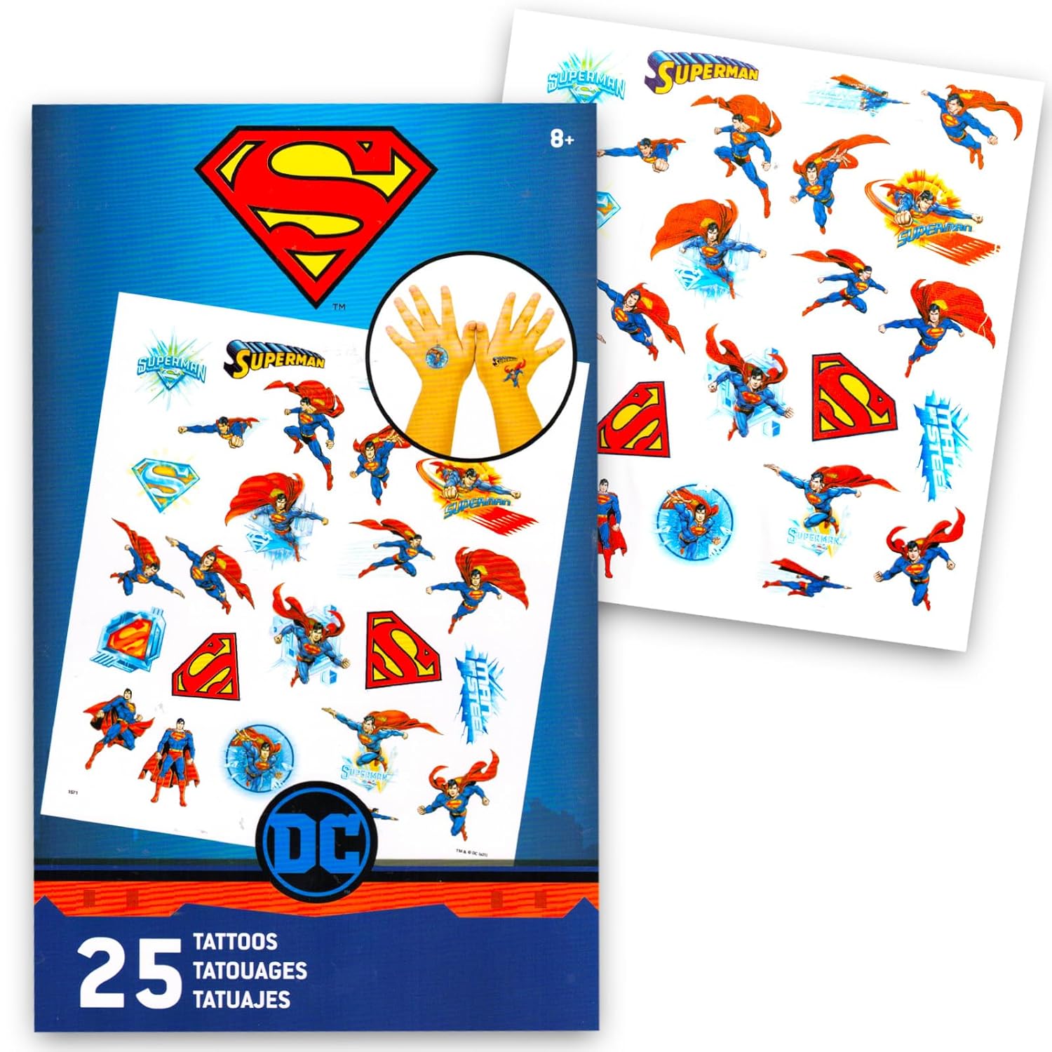 Superhero Tattoos Ultimate Set - Bundle of 150 Pcs Super Hero Temporary Tattoos | Marvel Avengers Superman "TMNT" Power Rangers Transformers - Image 3