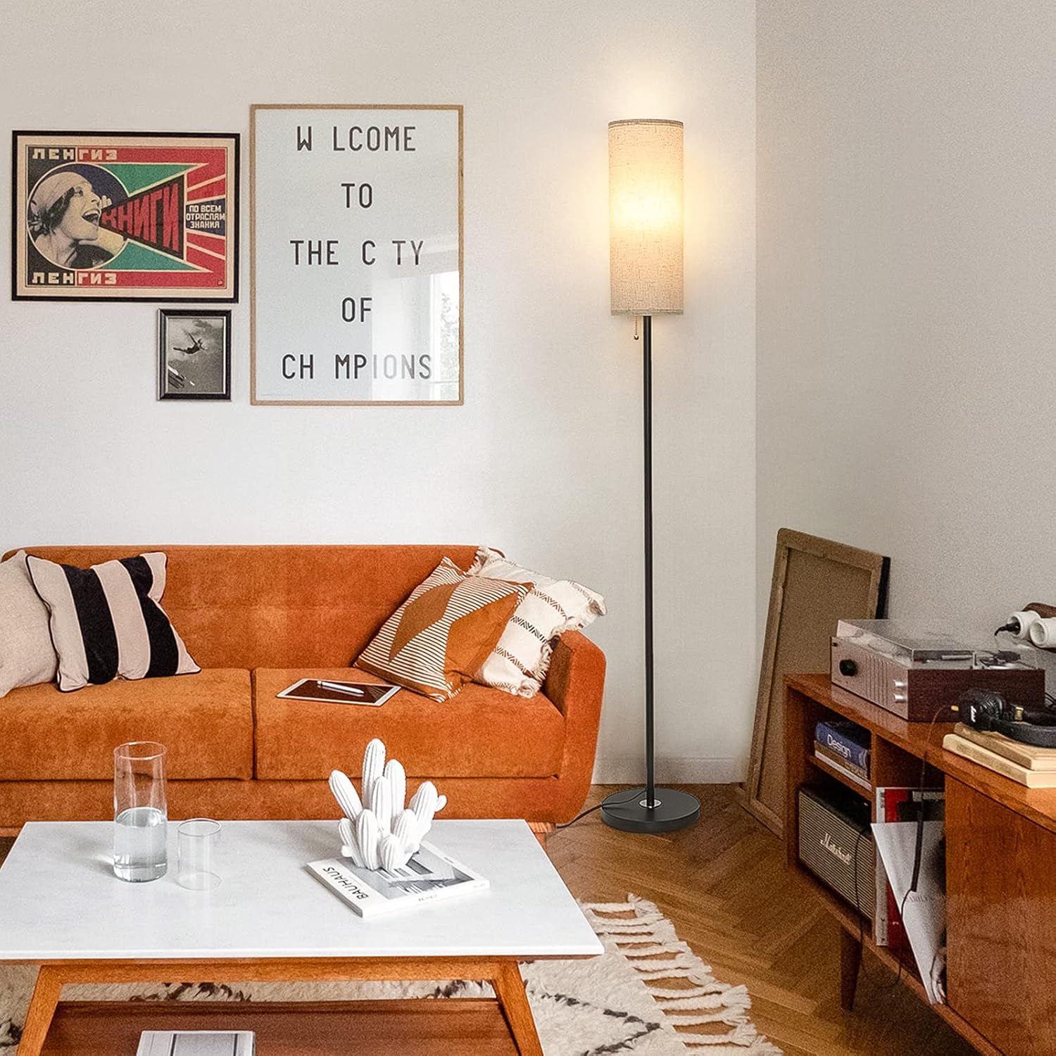 Floor Lamp for Living Room, 3 Color Temperature Modern Standing Lamps, Minimalist Pole Lamp Tall Lamps for Bedroom Living Room Office,Black - Image 5