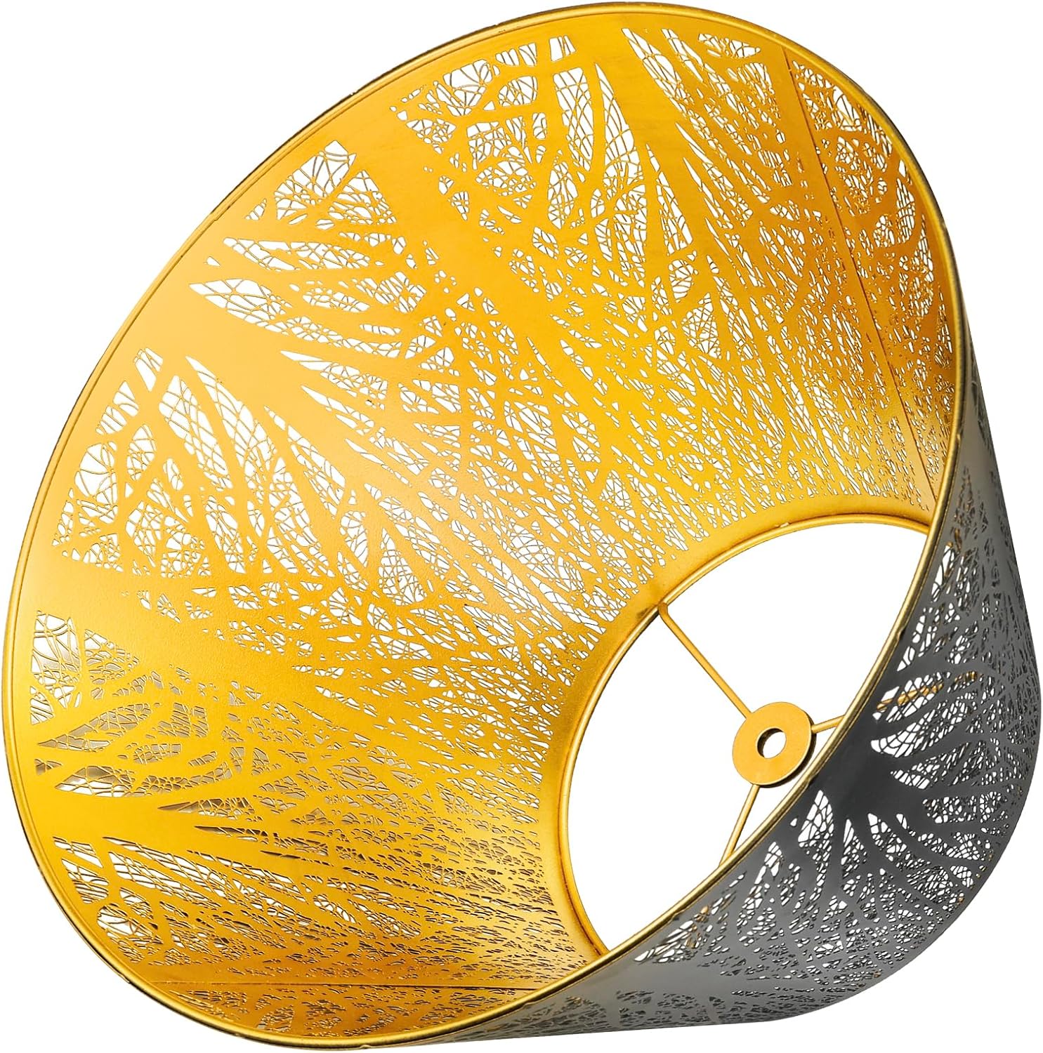 Medium Lamp Shade, ALUCSET Barrel Metal Lampshade with Pattern of Trees Lampshade for Table Lamp, 7x13x7.8 inch, Metal Lampshades, Spider - Image 7