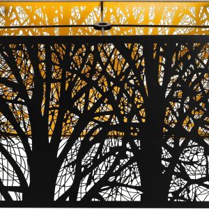 Metal Large Rectangular Lampshade For Table Lamp Floor Lamps,8"×14"×9" Black Outside Gold Inside Replacement Forest Rectangle Lamp Shade Spider Fitter