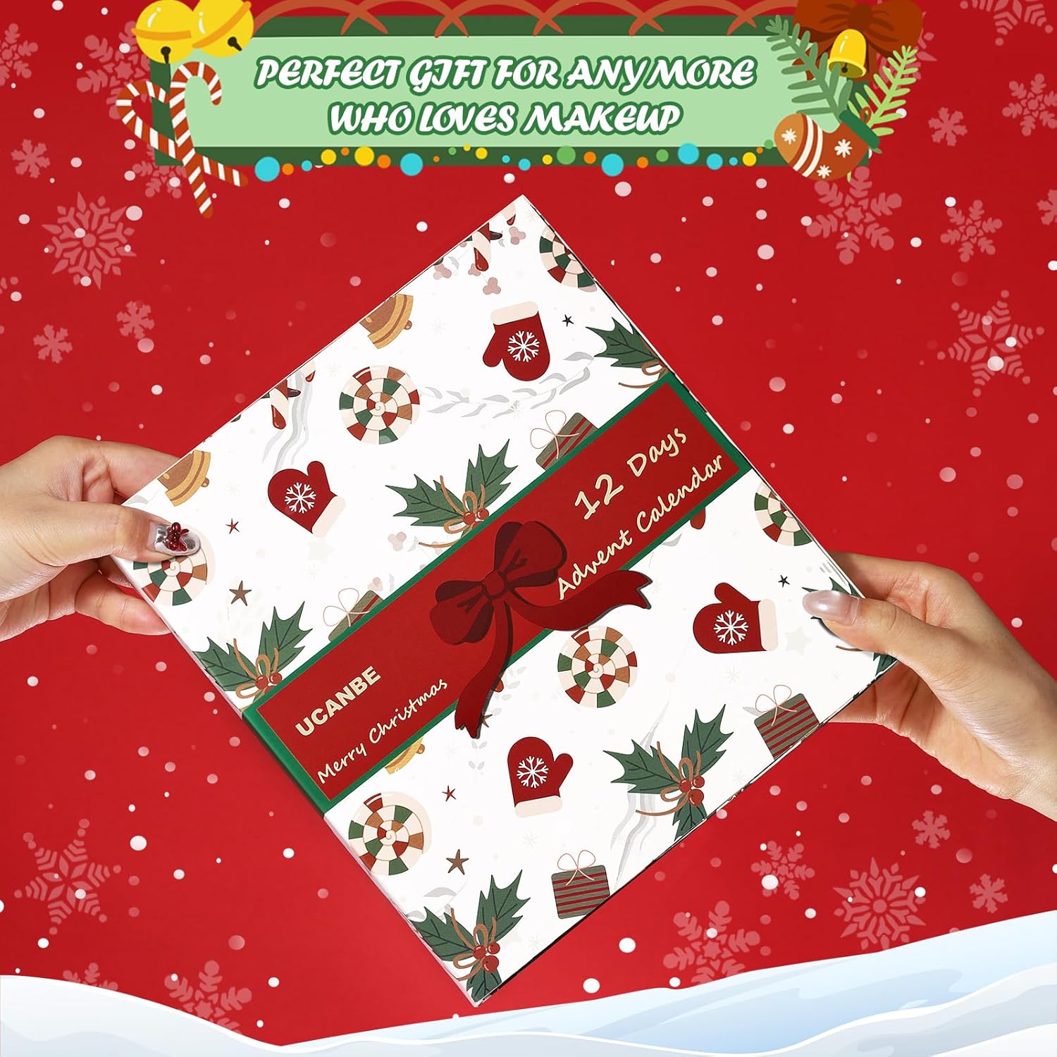 UCANBE Makeup Advent 2025, 12 Days Christmas Countdown Calendar Surprise Gift Kit, Festival Holiday Xmas Cosmetic Starter Makeup Set with 12 Beauty Boxes for Teens Girls Women - Image 6